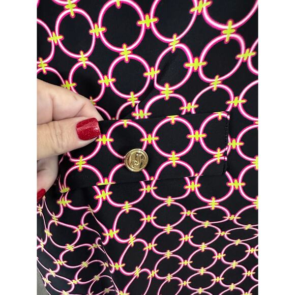 Jude Connally Sabine Dress XL Black Pink Circle Print - Picture 4 of 6